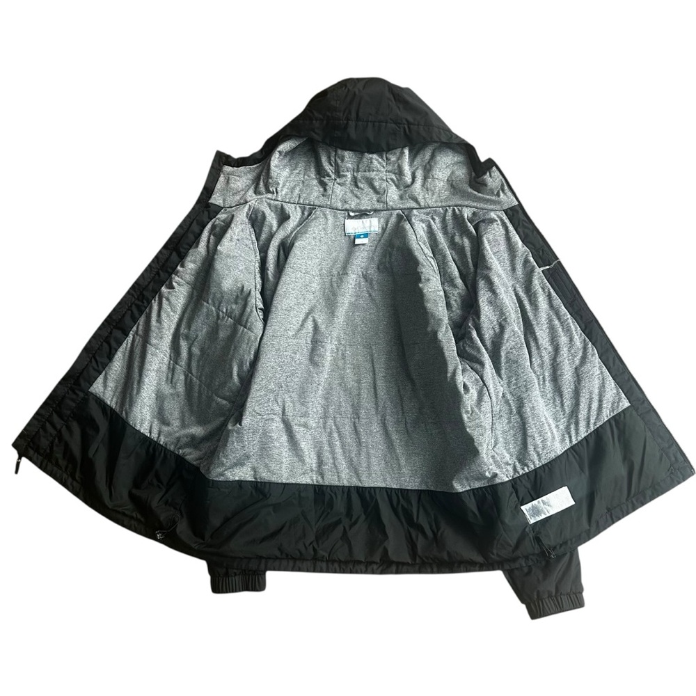 Columbia Black Fleece Lined Hooded Jacket XXL Men’s Water Resistant Zip Up - Picture 5 of 13